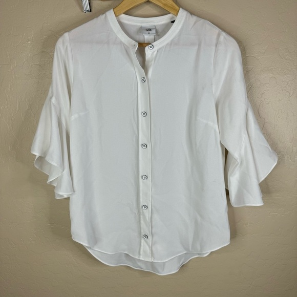 Cabi White Float Button-Up Blouse 5521 - Picture 7 of 7